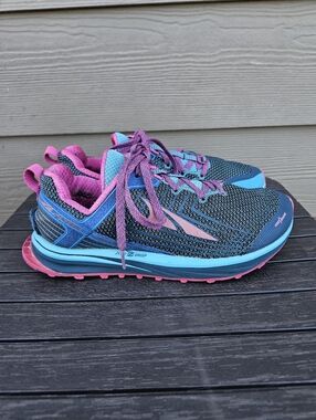 Altra Timp 1.5 Trail Women’s Running Shoes Size 7.5 Pink Blue Sneakers